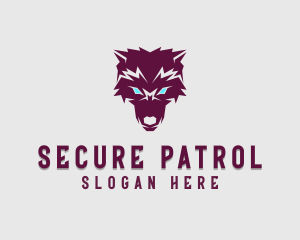 Fierce Wolf Dog logo design