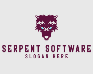 Fierce Wolf Dog logo design