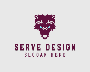 Fierce Wolf Dog logo design