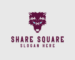 Fierce Wolf Dog logo design