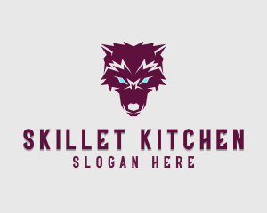 Fierce Wolf Dog logo design