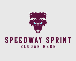 Fierce Wolf Dog logo design