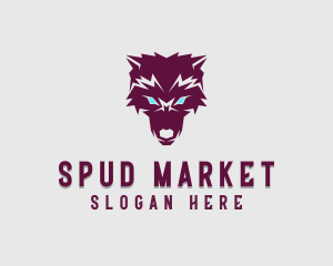 Fierce Wolf Dog logo design