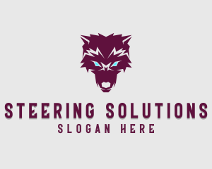 Fierce Wolf Dog logo design