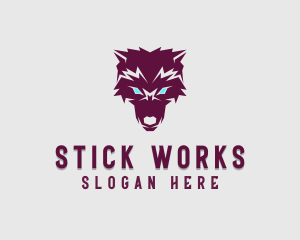 Fierce Wolf Dog logo design