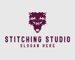 Fierce Wolf Dog logo design