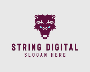 Fierce Wolf Dog logo design