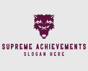 Fierce Wolf Dog logo design