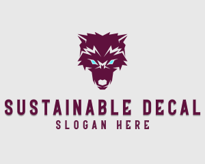 Fierce Wolf Dog logo design