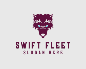 Fierce Wolf Dog logo design