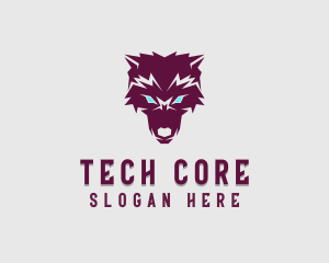 Fierce Wolf Dog logo design