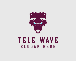 Fierce Wolf Dog logo design