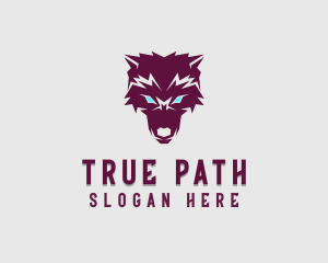 Fierce Wolf Dog logo design