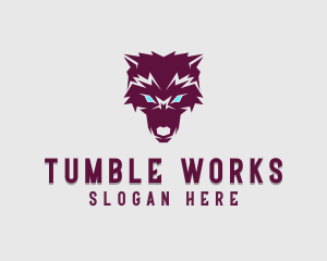 Fierce Wolf Dog logo design