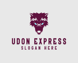 Fierce Wolf Dog logo design