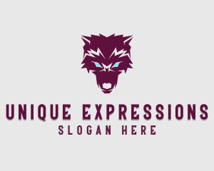 Fierce Wolf Dog logo design