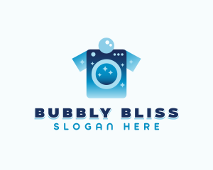 Bubble Shirt Laundromat logo design