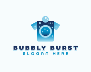 Bubble Shirt Laundromat logo design