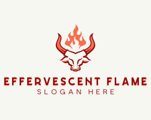 Bull Flame Barbecue logo design