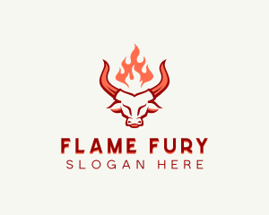 Bull Flame Barbecue logo design