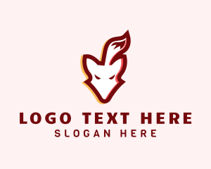 Fox Glitch Animal logo