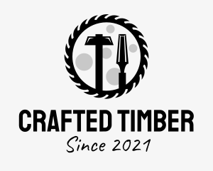 Black Woodwork Tools  logo design