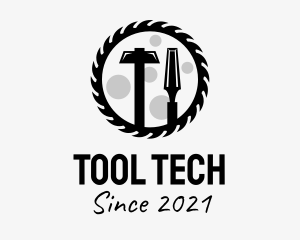 Black Woodwork Tools  logo design