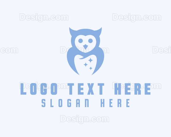 Owl Dental Tooth Logo