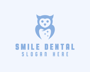Owl Dental Tooth logo design