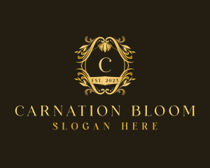 Luxury Floral Crest logo design