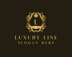 Luxury Floral Crest logo design