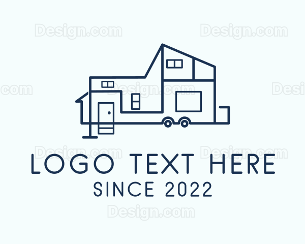 Camper Trailer House Van Logo