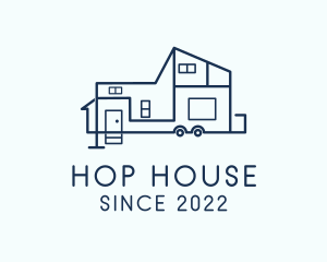 Camper Trailer House Van  logo design