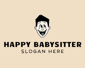 Happy Comic Boy logo design