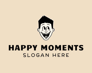 Happy Comic Boy logo design