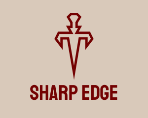 Ancient Sharp Dagger logo design