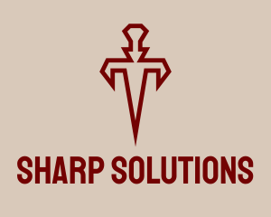 Ancient Sharp Dagger logo design