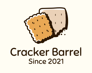 Cracker Biscuit Snack logo design