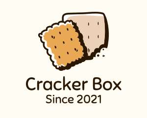 Cracker Biscuit Snack logo design