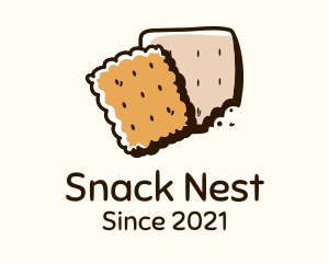 Cracker Biscuit Snack logo design