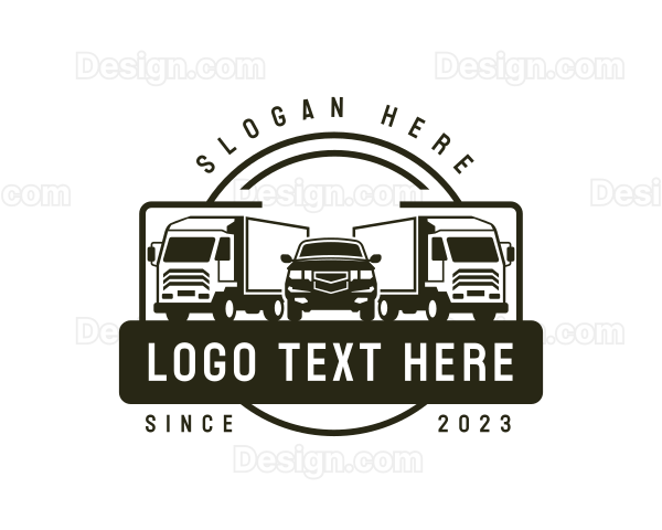 Cargo Distribution Truck Logo