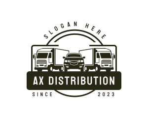 Cargo Distribution Truck logo design