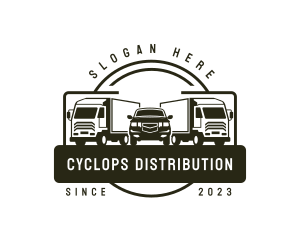 Cargo Distribution Truck logo design