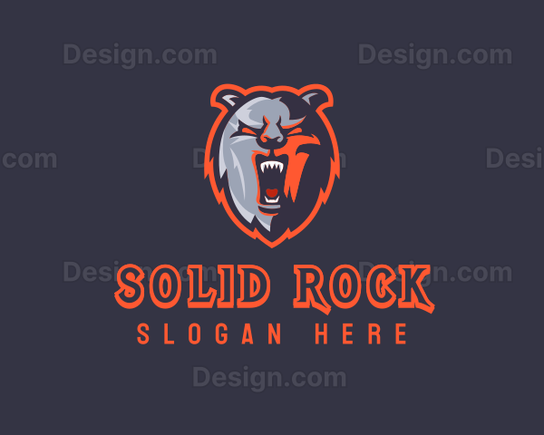 Wild Grizzly Bear Logo