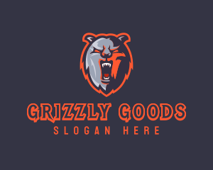 Wild Grizzly Bear logo design