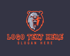 Roar - Wild Grizzly Bear logo design