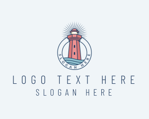 Coastal Sea Lighthouse  Logo