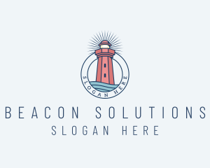 Coastal Sea Lighthouse  logo design