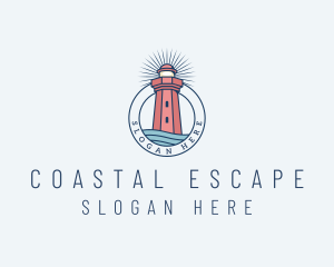 Coastal Sea Lighthouse  logo design