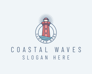 Coastal Sea Lighthouse  logo design